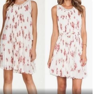 free people pleated tent dress in gardenia